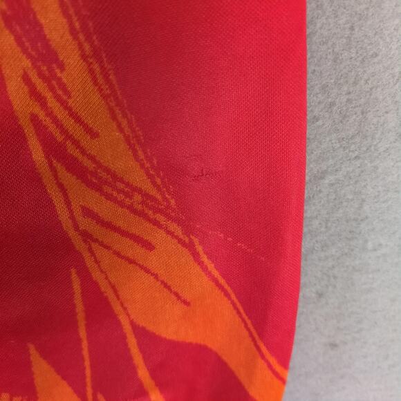 Vtg 90s Uhlsport Soccer Goalkeeper Jersey Men's M Orange Red Elbow Pads Collar - Picture 10 of 10